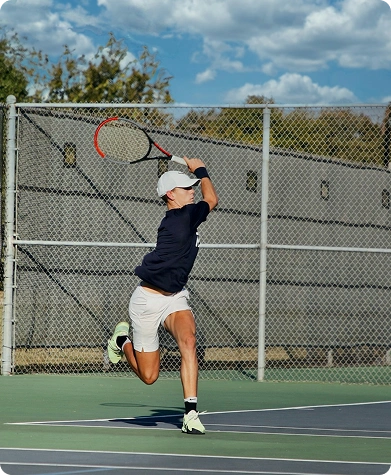 Tennisspieler in Bewegung